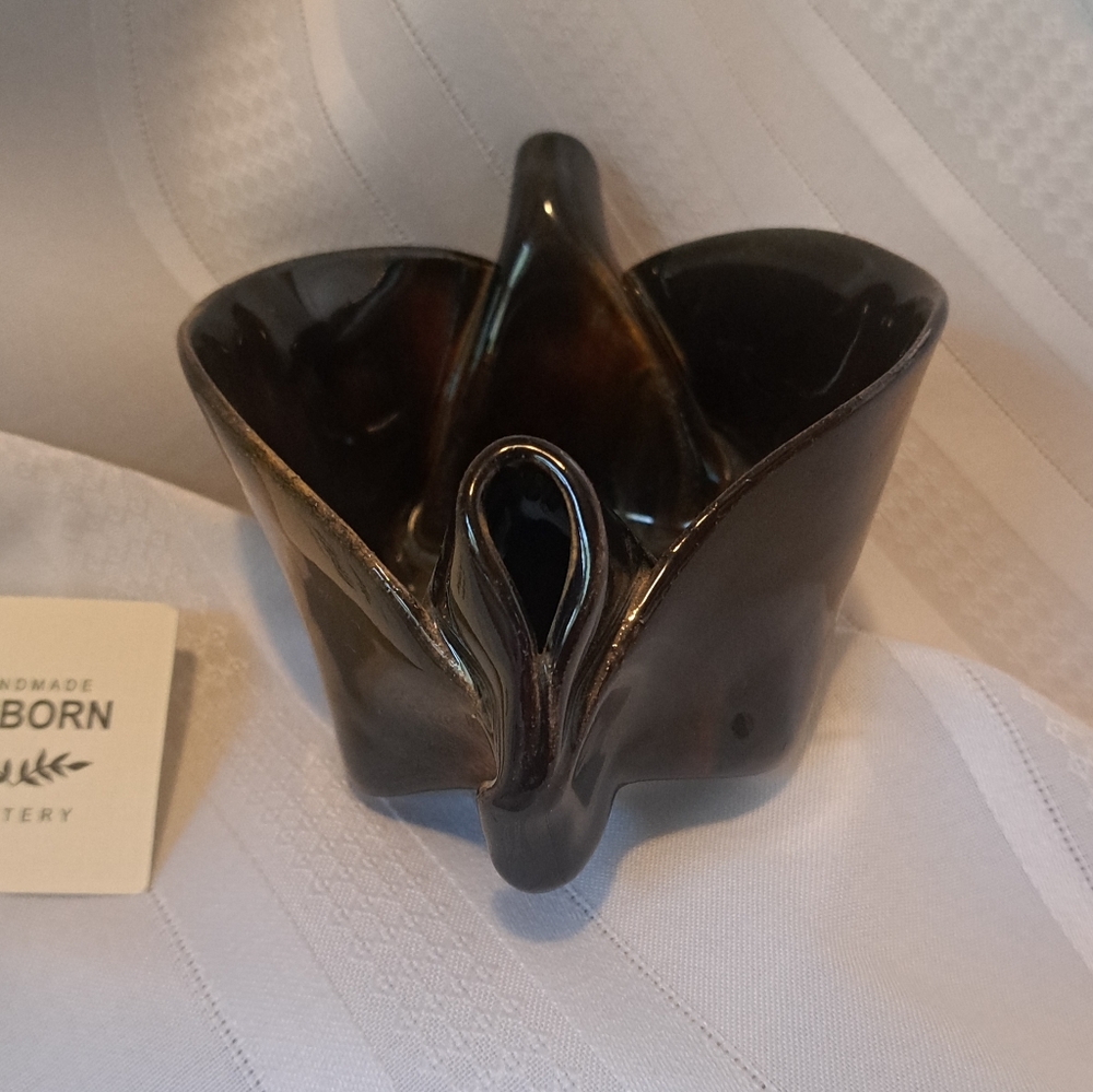 Hilborn Brown Pottery Bowl Signed Alaska 5/11 Hilborn - Picture 5 of 10